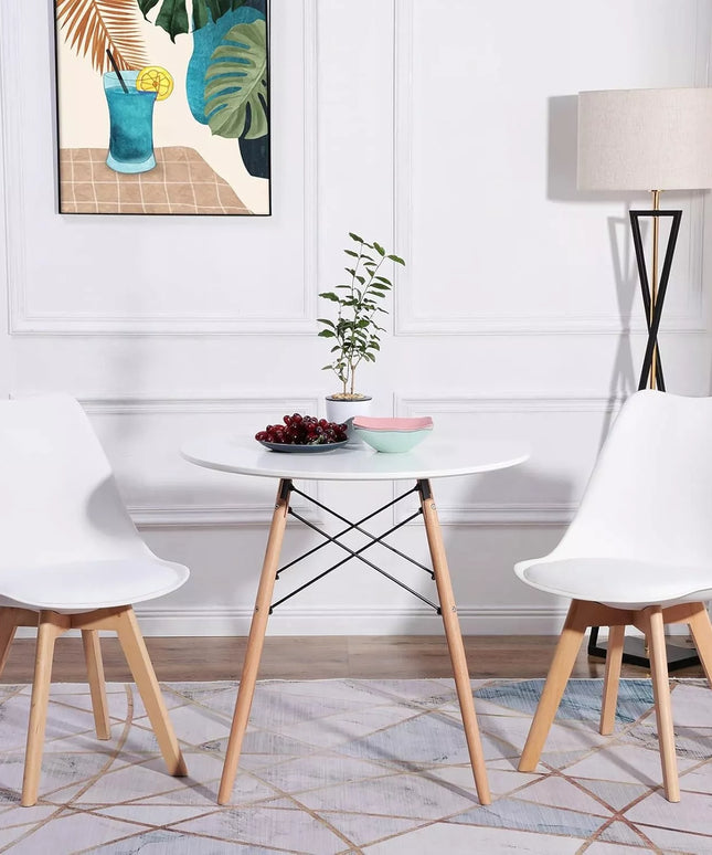 SKANDINAVIŠKA KĖDĖ SU PAGALVE BALTA EKOLOGIŠKA ODA, MEDINĖS KOJELĖS, 1 VNT.