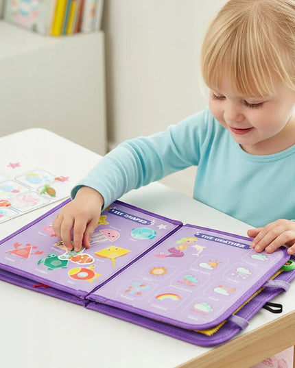 MalPlay Montessori juslių knygelė iš veltinio „Quiet Book“ 3D