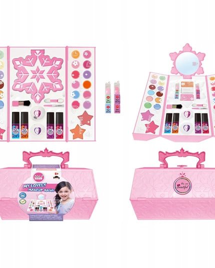 Makiažo lagaminėlis su kosmetikos rinkiniu vaikams