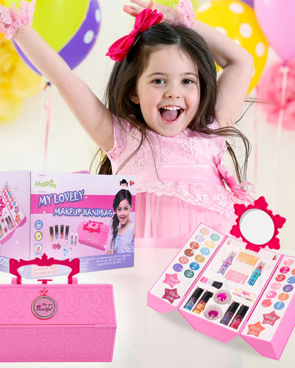 Makiažo lagaminėlis su kosmetikos rinkiniu vaikams