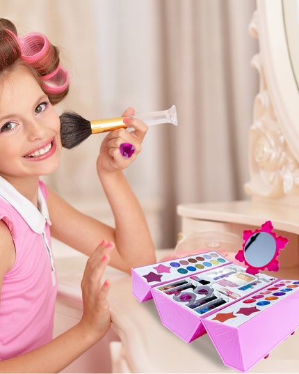 Makiažo lagaminėlis su kosmetikos rinkiniu vaikams