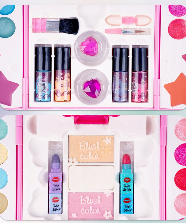 Makiažo lagaminėlis su kosmetikos rinkiniu vaikams