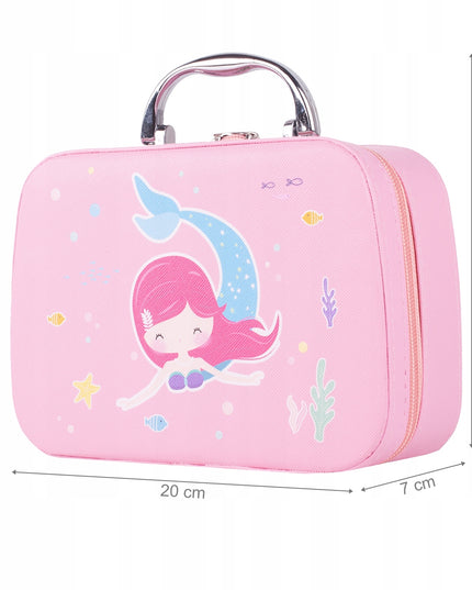Kosmetikos lagaminėlis su makiažo ir nagų rinkiniu "Mažoji undinėlė" vaikams