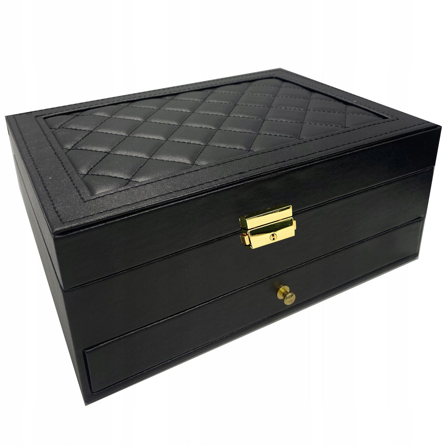 Dėžutė, skrynelė, lagaminėlis – papuošalų ir laikrodžių organizatorius XXL, su rakteliu