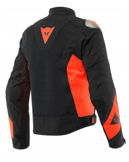 Vyriška tekstilinė motociklininko striukė Dainese Energyca Air Tex, juoda/raudona