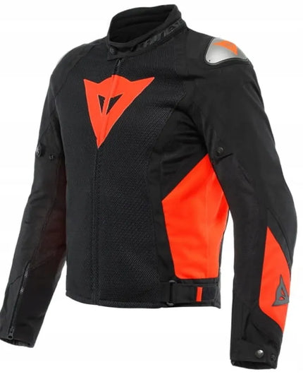 Vyriška tekstilinė motociklininko striukė Dainese Energyca Air Tex, juoda/raudona