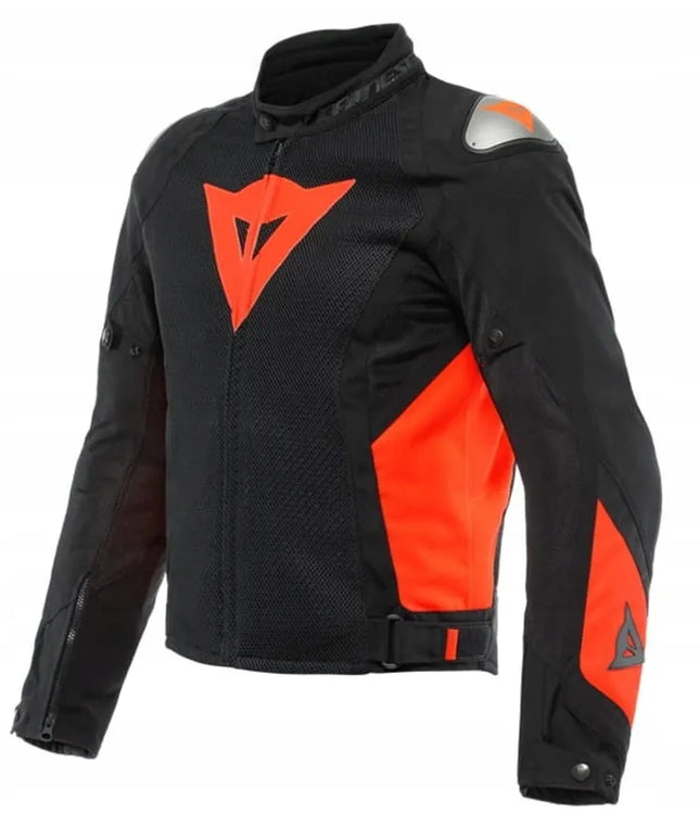 Vyriška tekstilinė motociklininko striukė Dainese Energyca Air Tex, juoda/raudona