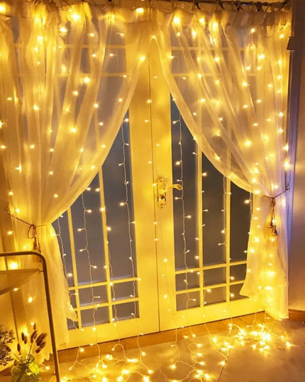 Heckermann šviesos užuolaida, 300 LED, 3 × 3 m, šiltai balta