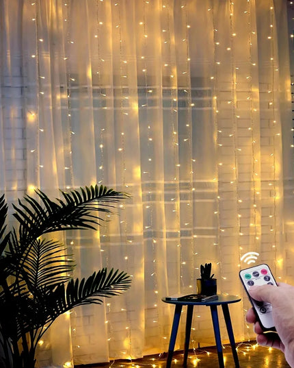 Heckermann šviesos užuolaida, 300 LED, 3 × 3 m, šiltai balta