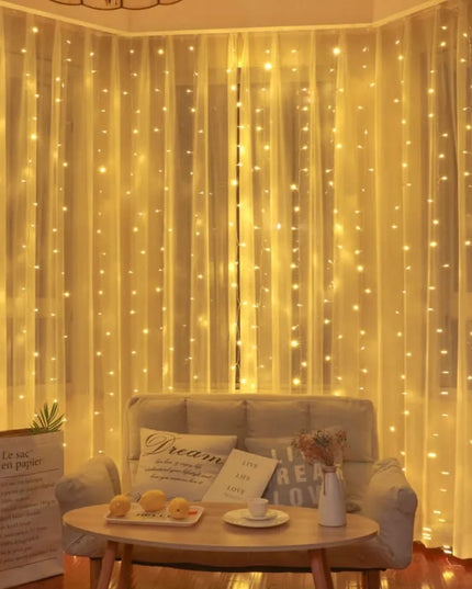 Heckermann šviesos užuolaida, 300 LED, 3 × 3 m, šiltai balta