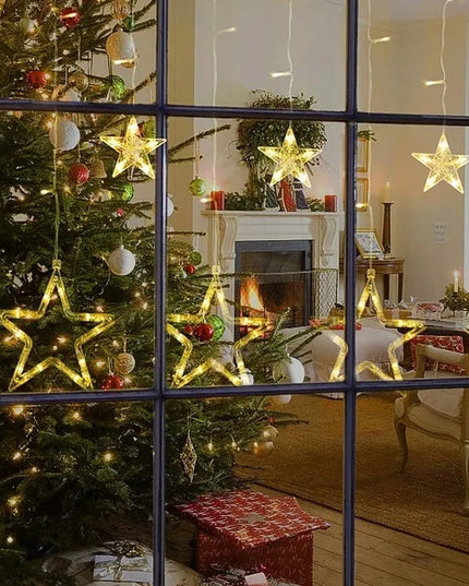 LED šviesos užuolaida su žvaigždutėmis, šiltai balta, 2 m