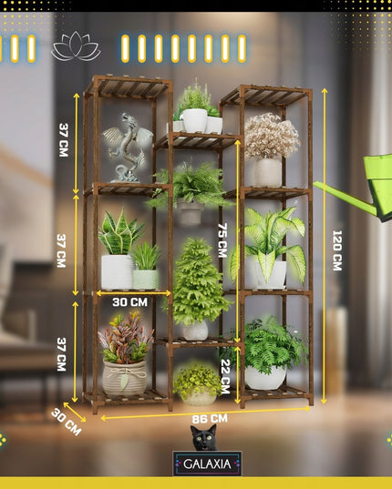 Stovintis gėlių stovas Gėlės Augalai Medinės lentynos