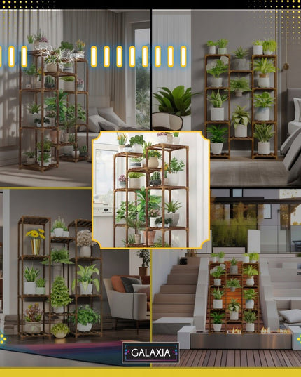 Stovintis gėlių stovas Gėlės Augalai Medinės lentynos