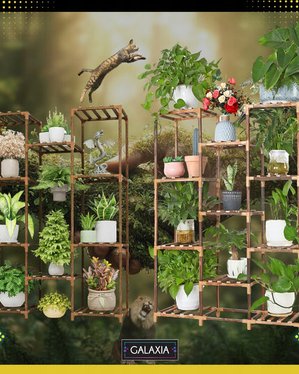 Stovintis gėlių stovas Gėlės Augalai Medinės lentynos