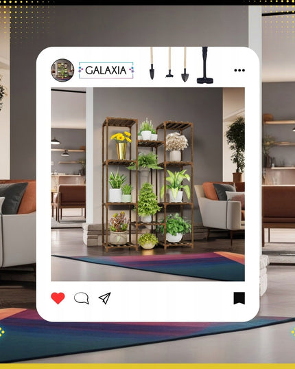 Stovintis gėlių stovas Gėlės Augalai Medinės lentynos