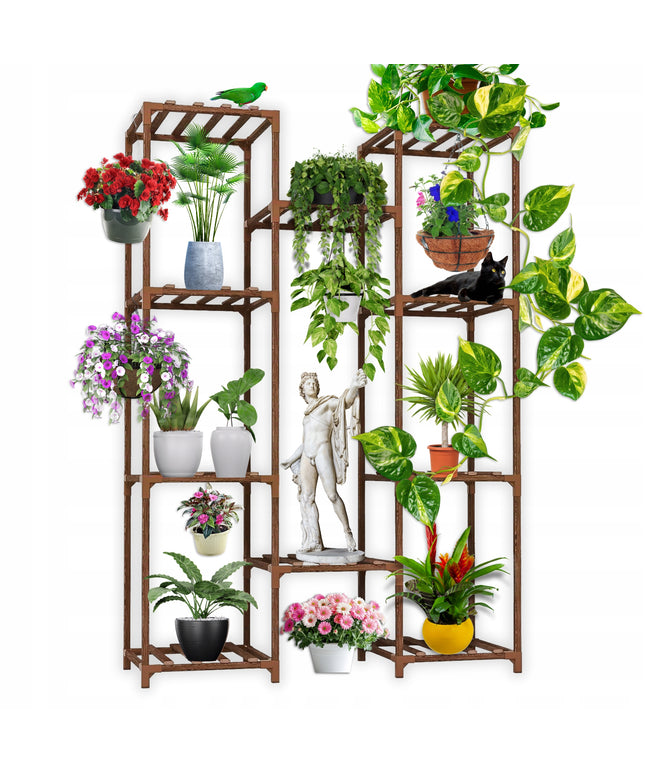 Stovintis gėlių stovas Gėlės Augalai Medinės lentynos