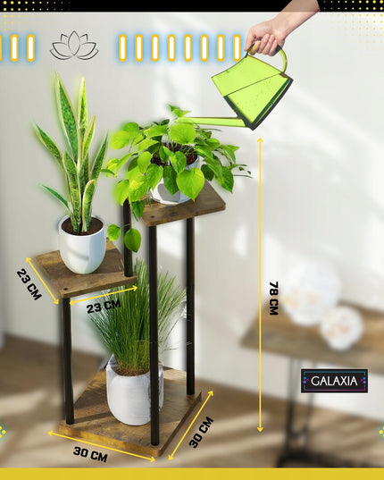 Pastatomas gėlių stovas Metalinis Medinis Loft