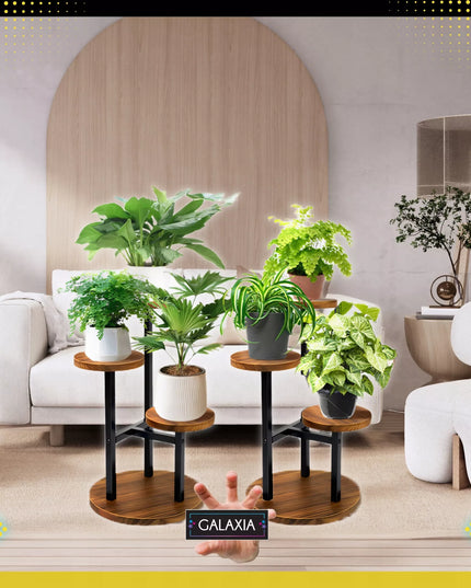 Pastatomas gėlių stovas Metalinis Medinis Loft