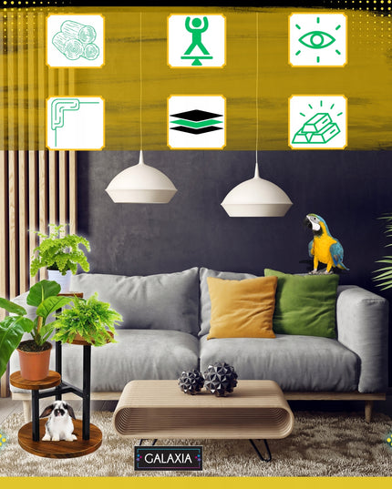 Pastatomas gėlių stovas Metalinis Medinis Loft