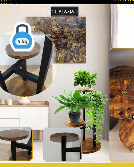 Pastatomas gėlių stovas Metalinis Medinis Loft