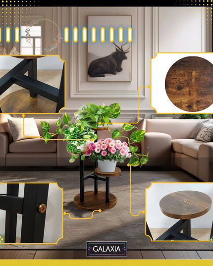 Pastatomas gėlių stovas Metalinis Medinis Loft