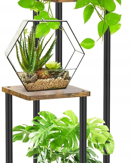 Pastatomas gėlių stovas Metalinis Medinis Loft