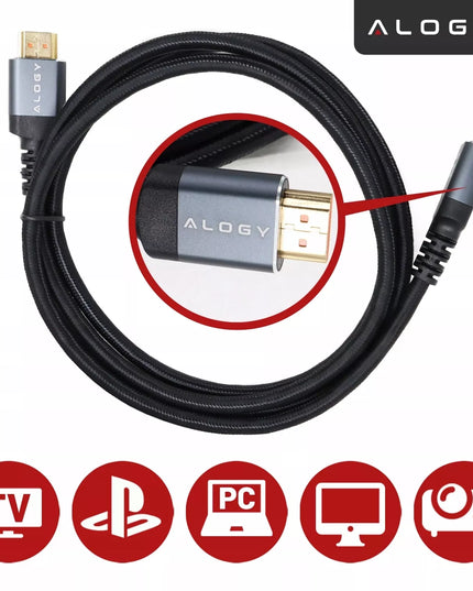 HDMI 2.1 laidas PREMIUM ULTRA High Speed 10K 8K/60HZ 4K/120 2m SERTIFIKUOTAS