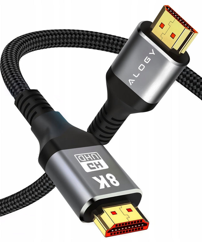 Tvirtas storas HDMI laidas - HDMI 2.1 8K 4K eARC ALOGY PREMIUM 2m 200