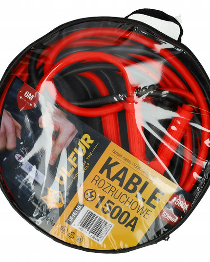 ULFUR tvirti užvedimo kabeliai akumuliatoriui, 1500 A, 6 m, 50 mm²
