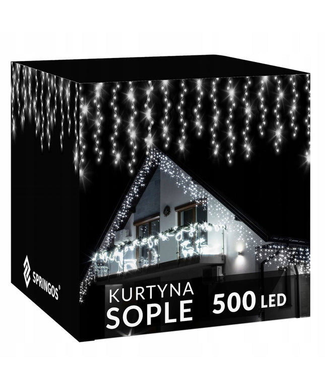 Kalėdinė lauko girlianda, lemputės, 500 LED lempučių, 22.5M