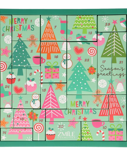 Kalėdų dėlionės kalendorius Pinetrees su 24 kosmetikos priemonėmis