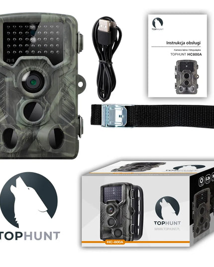 TopHunt HC-800A miško kamera – fotospąstai, Full HD, 42 IR diodai, 16 Mpx