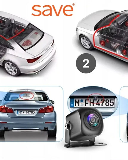 Automobilinė kamera Save A5S 4K su dviem kameromis, 170° matymo kampas, Wi-Fi