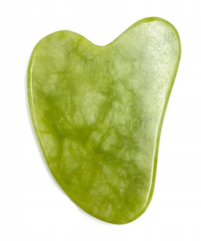 Žalias jadeito Gua Sha veido masažo akmuo AK