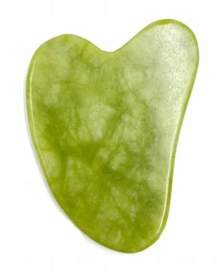 Žalias jadeito Gua Sha veido masažo akmuo AK