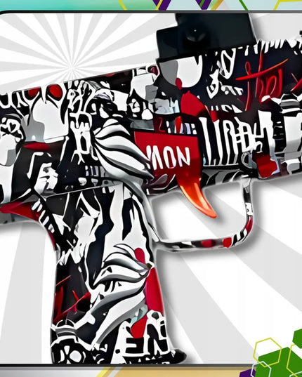 Automatinis UZI gelinių rutuliukų pistoletas „Graffiti“, elektrinis, 1000 rutuliukų