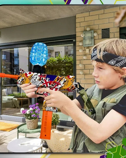 Automatinis UZI gelinių rutuliukų pistoletas „Graffiti“, elektrinis, 1000 rutuliukų