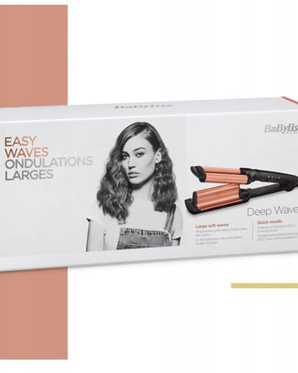 BaByliss W2447E keraminės ir turmalino dangos plaukų gofravimo ir bangavimo žnyplės su dėklu