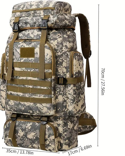 Kareiviška, Kamufliažinė, Kelioninė Kuprinė, 80 Litrų Talpos