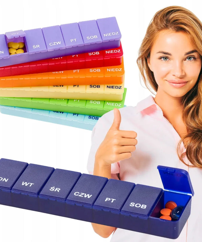 Savaitinė dėžutė vaistams ir papildams El-Comp – organizatorius – 1 skyrelis