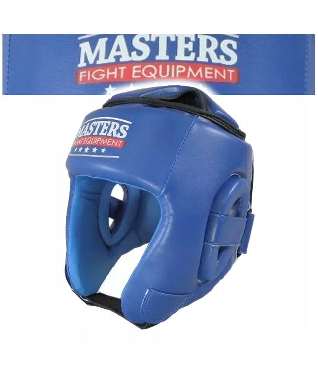 MASTERS FIGHT EQUIPMENT bokso šalmas KTOP-PU (WAKO patvirtintas) mėlynas L