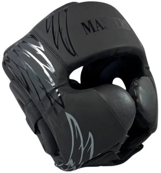 Sparingo bokso šalmas MASTERS FIGHT EQUIPMENT KSTOP-BLACK-EAGLE