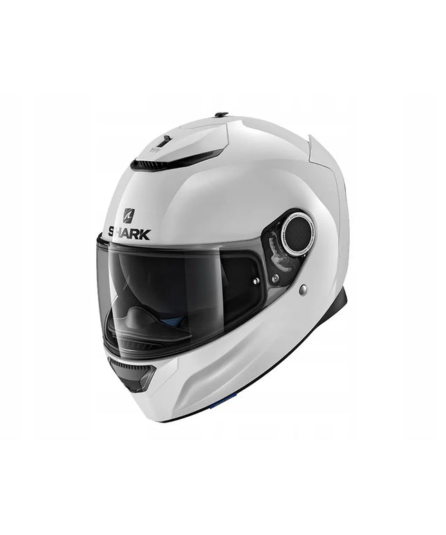 Motociklinis šalmas SHARK Spartan White su skydeliu nuo saulės, dydis L
