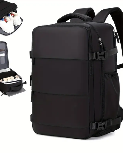 Talpi kelioninė kuprinė su kompiuterio ir batų skyriumi – patikima, atspari lietui ir pritaikyta ilgiems maršrutams