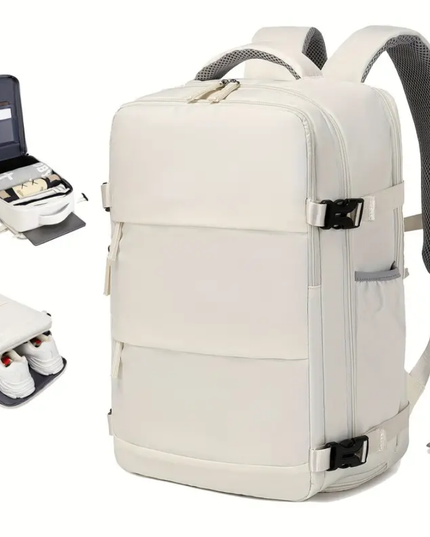 Talpi kelioninė kuprinė su kompiuterio ir batų skyriumi – patikima, atspari lietui ir pritaikyta ilgiems maršrutams