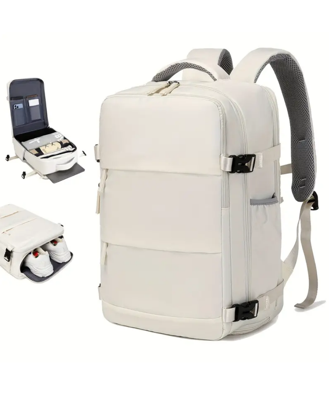 Talpi kelioninė kuprinė su kompiuterio ir batų skyriumi – patikima, atspari lietui ir pritaikyta ilgiems maršrutams