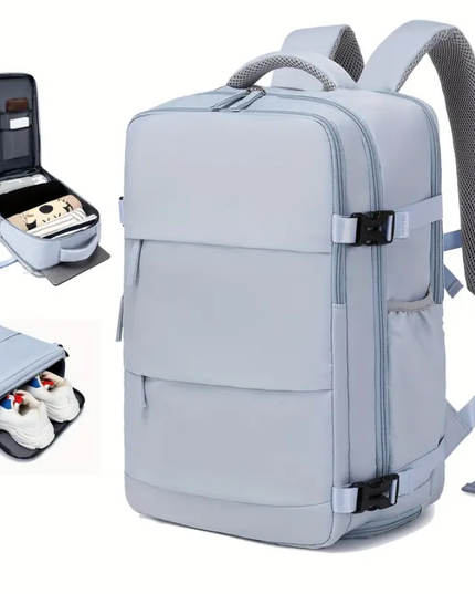 Talpi kelioninė kuprinė su kompiuterio ir batų skyriumi – patikima, atspari lietui ir pritaikyta ilgiems maršrutams