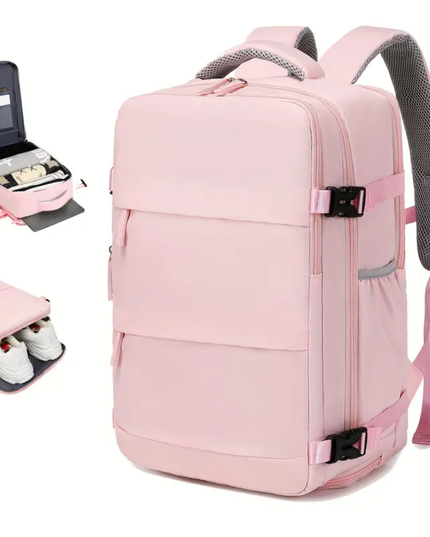 Talpi kelioninė kuprinė su kompiuterio ir batų skyriumi – patikima, atspari lietui ir pritaikyta ilgiems maršrutams