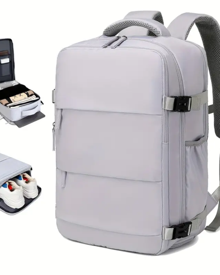 Talpi kelioninė kuprinė su kompiuterio ir batų skyriumi – patikima, atspari lietui ir pritaikyta ilgiems maršrutams