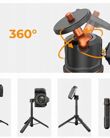 K&F Concept SELFIE lazdelė – 60 cm 4 viename monopodas telefonui, išmaniajam telefonui, 1/4 ir GoPro + nuotolinio valdymo pultelis KF09.135